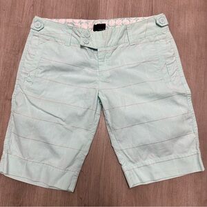 HURLEY Light Blue Rose Gold Check Bermuda Shorts 7